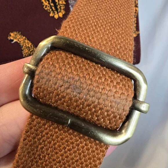 ModCloth Canvas Tote Leopard Purse Shoulder Bag NWT 16x13 - Picture 5 of 12